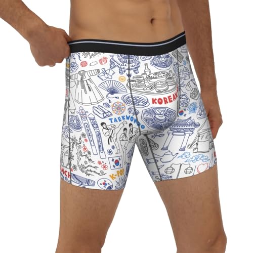 South Korea Traditional Symbols Food Mens Boxer Brief Comfort Underwear S-Xxl4