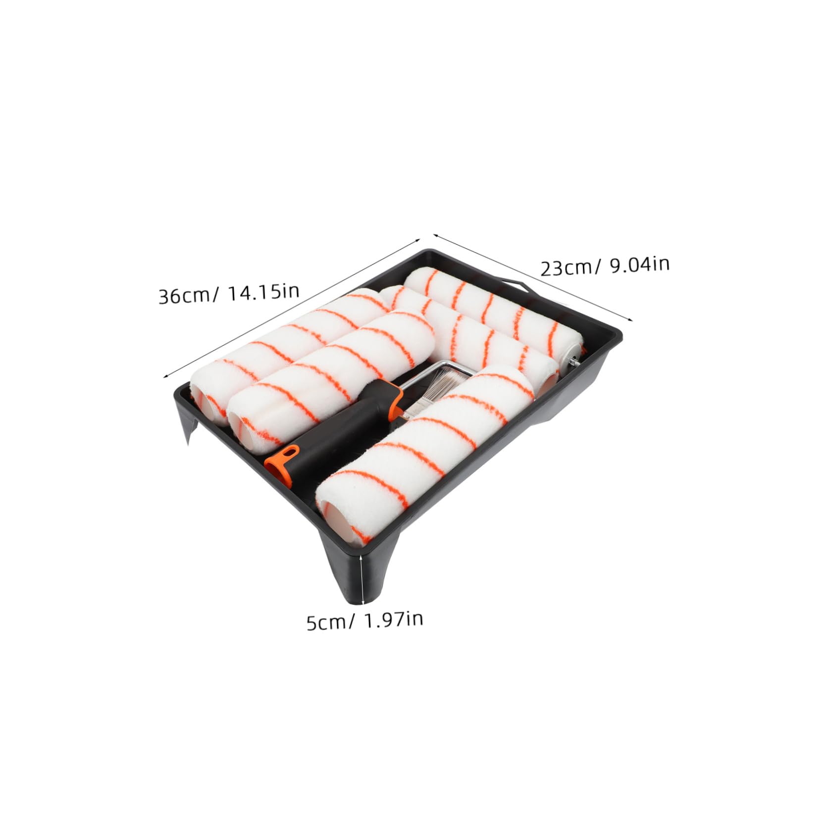 Set di 8 rulli da pittura con pennelli e accessori per aree ampie e strette - t per pittura murale e progetti fai da te