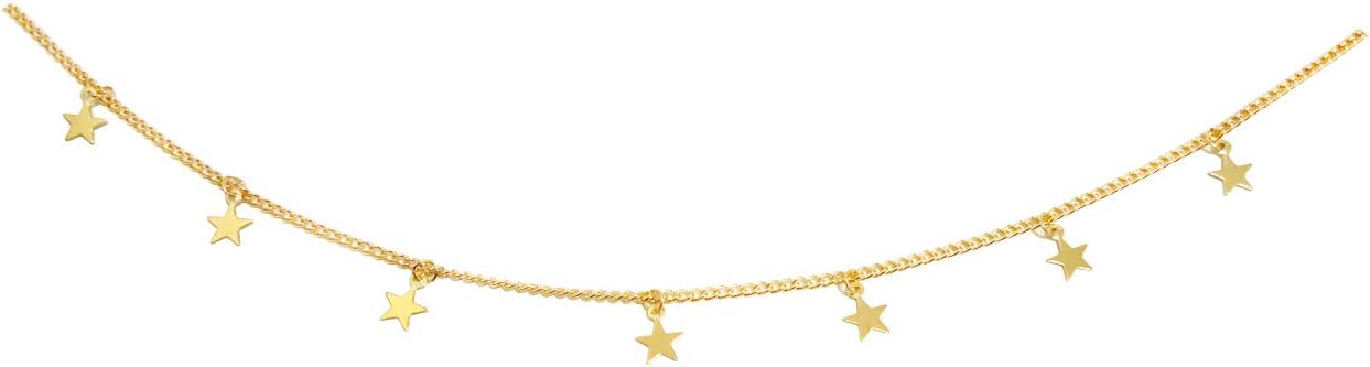 ROSTIVO Star Necklace for Women Trendy Star Necklace Choker (Gold)