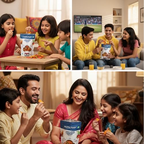 Image of Healthy Master Mix Vegetable Chips Combo 600g (100g Each) Pack of 6 | Light & Crispy | High Protein Chips | Gluten-Free | No Maida, No Palm Oil | Low-Calorie | Healthy Snacks for Adults & Kids