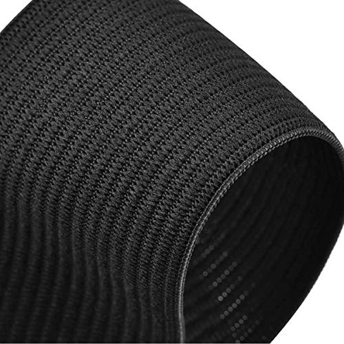 Hanfinee 1-1/2 Inch Wide Sew On Elastic Band Knitted Elastic With Heavy Stretch For Sewing Crafts Diy,Waistband,Bedspread,Cuff (Black,15 Yards) #TOP1