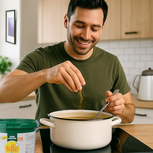 Tellofix Classic Klare Brühe 2kg - Vielseitige Gemüse Brühe -Universal-Würzmittel zum Verfeinern von Suppen - Kalorienarm, glutenfrei, lactosefrei & vegan - Keine Farb- oder Konservierungssstoffe