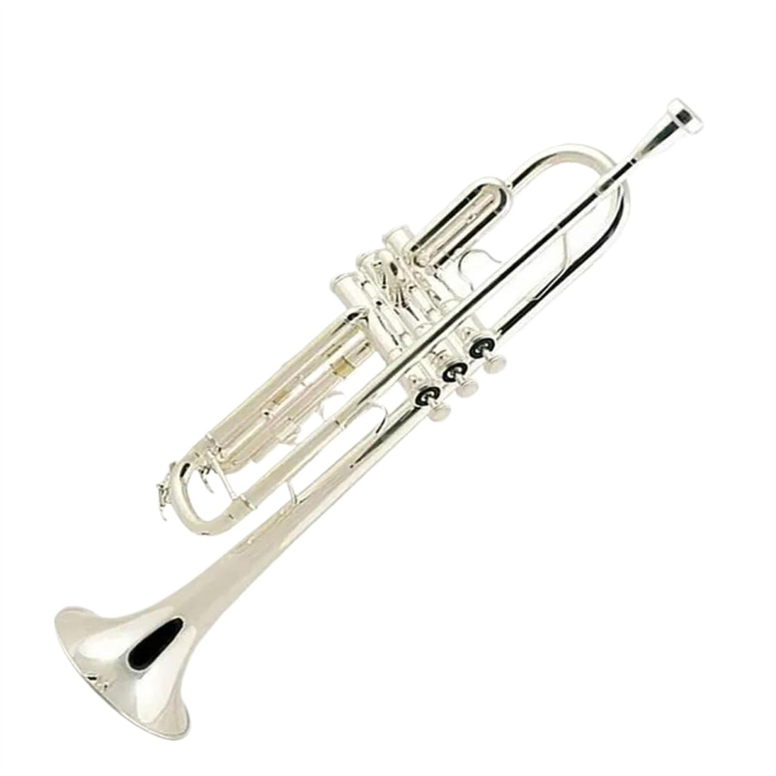 Standard Trompeten Bb-Trompete B-Messing Versilbert Professionelle Trompete Musikinstrumente Anfänger Standard-Trompete