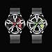 Imagen de MIDYUID Relojes para Hombre Rueda de Coche Llanta Hub Reloj Rueda Estereoscópica Hueca Moda Deporte Reloj de Cuarzo para Hombres Regalos Relojes de Pulsera