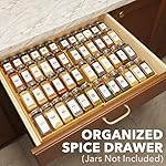 SpaceAid Bamboo Spice Drawer Organizer, (Need 3" Deep Drawer) Expandable 4 Tier Spices Rack for Cabinet, Kitchen Seasoning Storage Insert (Jars Not Included, From 12" to 23" Wide) - Image 2