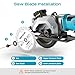 Seesii Mini Circular Saw with Laser Guide,4.8A 4000 RPM Compact Corded Circular Saw with Rip Guide,3 Blades (4-1/2
