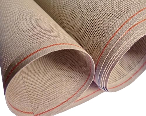 Image of Needlepoint Zweigart Penelope 10 /20 Double mesh Blank Canvas Antique Brown (18x18 inches)
