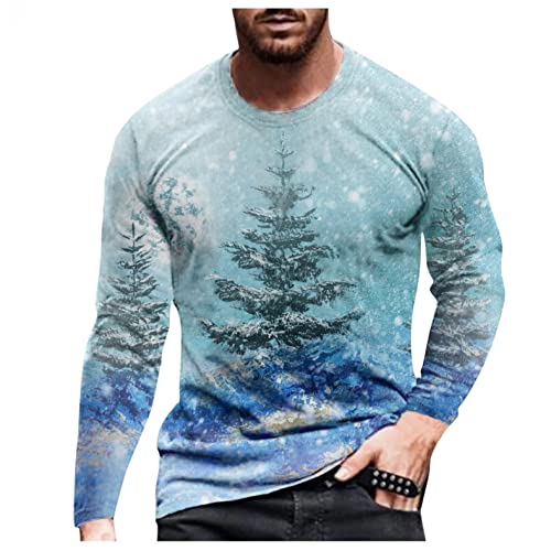 XXBR Fall Long Sleeve T-shirts for Mens, Christmas Reindeer Xmas Tree Snowflake Print Casual Loose Crewneck Basic Shirts Fall Late Summer Holiday Vacation Back to School University College Labor Day XXBR Fall Long Sleeve T-shirts for Mens, Christmas Reindeer Xmas Tree Snowflake Print Casual Loose Crewneck Basic Shirts Fall Late Summer Holiday Vacation Back to School University College Labor Day