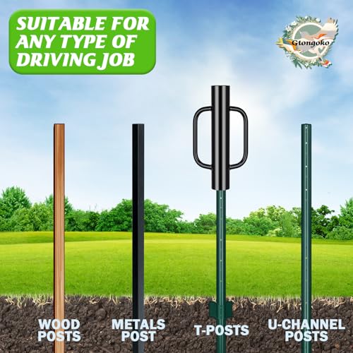 Image of Gtongoko 18LB T Post Driver with Handles, Heavy Duty Fence Post Pounder