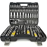 CUBEWAY Coffret 172 Pièces Cliquet et Douilles 1/2', 1/4', 3/8' - Jeu...
