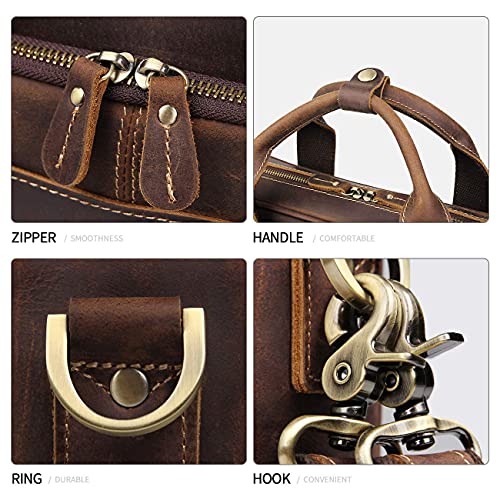 Augus Leather Messenger Crossbody Bag For Men&Women #TOP3