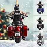 Artparel Motorcycle Ornament 2025 - Dirt Bike Ornaments Motorcycle Ornaments for Christmas Tree - Personalized Dirt Bike & Motocross Ornament - Unique Gifts for Motorcycle Riders