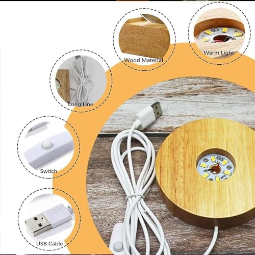 Image of 3D Galaxy Crystal Ball Night Lamp, Lamp with Colourful LED Light, Crystal Ball with Wood Stand, Birthday Gifts for Boyfriends, Night Light Galaxy Planet Art Gifts Lamp (Galaxy Night lamp)