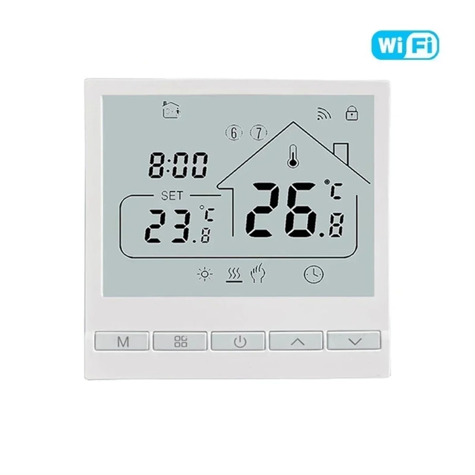 Inteligentny termostat, Inteligentny termostat WiFi do elektrycznego ogrzewania podłogowego, regulator temperatury wody/kotła gazowego