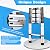 Wolec 12.5 FT Telescoping Ladder, Adjustable Multi-Purpose Collapsible Extension with Stabilizers, Heavy Duty 330 lbs Max Capacity, Ideal for Home and Outdoor Work,Silver