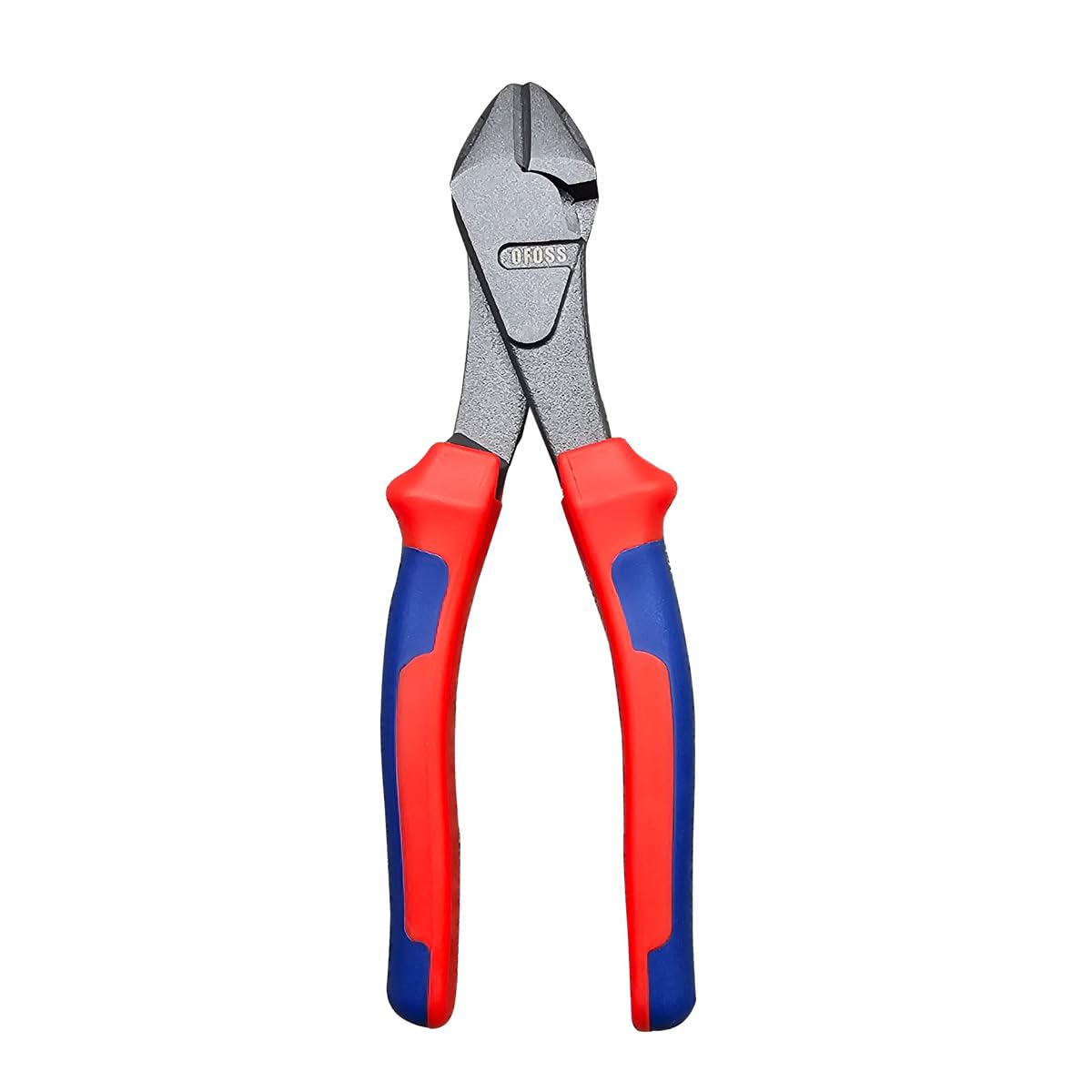 7 Inch Diagonal Pliers - High Leverage Side Cutting Pliers with Teflon Finish Chrome Vanadium Steel, Non-Slip Red & Blue Handles for Precision Wire Cutting