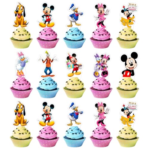 30pcs Cake Decorations with 30pcs Cupcake Toppers Party Supplies for Birthday Decorations