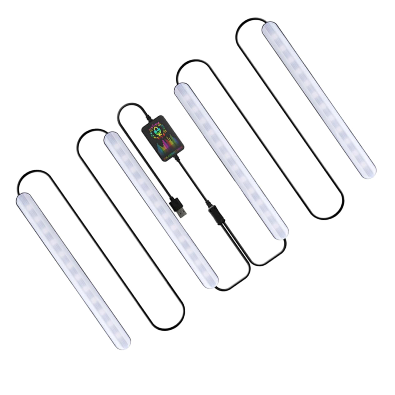 STOBAZA 1Pc LED Car Atmosphere Light LED Colorful Sound Control Lamp for Interior Decoration Multi Color Brightness USB Powered for Creating Unique Mood Lighting Vehicles