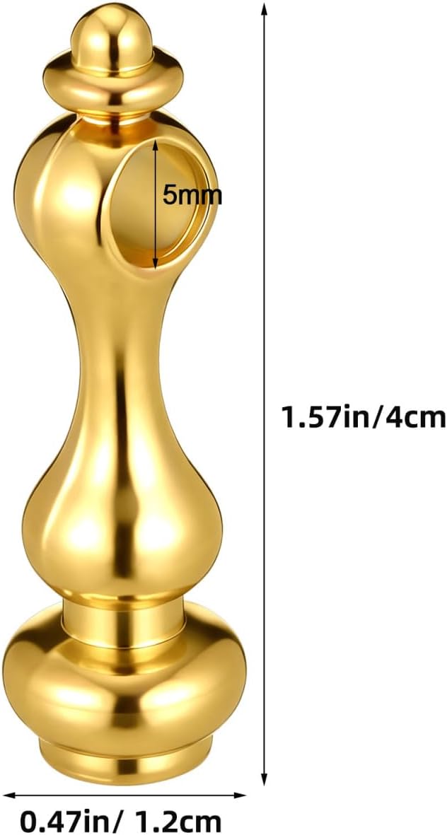 Alipis Decorative Furniture Spindles for Railing Baluster Post Caps with Screws 8-Pack Metal Cabinet Railing Connectors for Home and Office Easy Installation 1.57X0.47X0.47In
