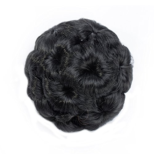 Bun Curly Hair 1 Black