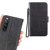 【Suumii】SONY Xperia 10 lll/Xperia 10III lite 用 ケース 手帳型 ソニー SO-52B SOG04 A102SO 財布型 手帳 ケース 耐衝撃 ストラップ付き (ブラック)カード収納 横置きスタンド機能 高級PUレザー マグネット開閉式 便利 人気 おしゃれ カードポケットソニー エクスぺリア 10III 6インチ黒