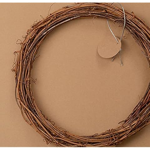 AVANAVA 12" Inch Grapevine Wreaths Vine Branch Wreath Christmas Rattan Wreath Garland Decoration for Christmas Craft Front Door Wall Hanging Party Décor Wedding Supplies, Pack 2 Cover
