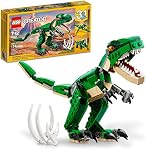 LEGO Creator 3 en 1 Jouet Dinosaure Puissant, Se transforme de T. rex en Tricératops en Ptérodactyle, Super Cadeau pour Garçons et Filles de 7 à 12 Ans, 31058