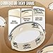 Flexzion Wood Handheld Tambourine for Adults 8-Inch Double Row 8-Pair Jingles (Wood) - Percussion Round Tamborines Musical Instrument with Metal Zills
