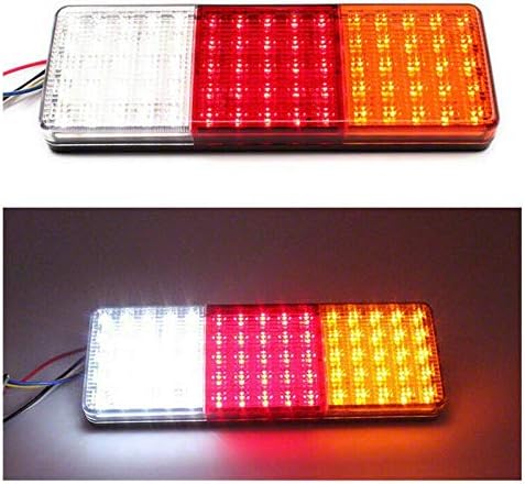 2Pcs 12-24V 75 LED Rear Trailer Tail Lights Caravan Truck Boat Pair Kit