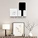 VOQO 4 Pcs Wall Mount Phone Holder Self Adhesive Phone Stand with Data Cable Receiving Hole, Charger Remote Control Storage Box for Bedroom, Kitchen, Bathroom, Office