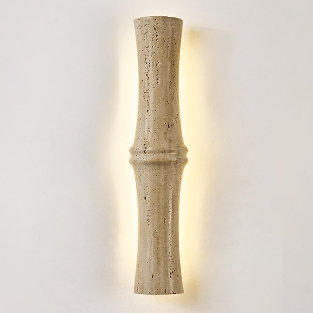 OZBMA Personality Strip Led Wall Lamp Minimalist Background Sconce Lights Long, Vertical Long Wash Wabi Sabi Light Natural Stone of Villa Courtyard