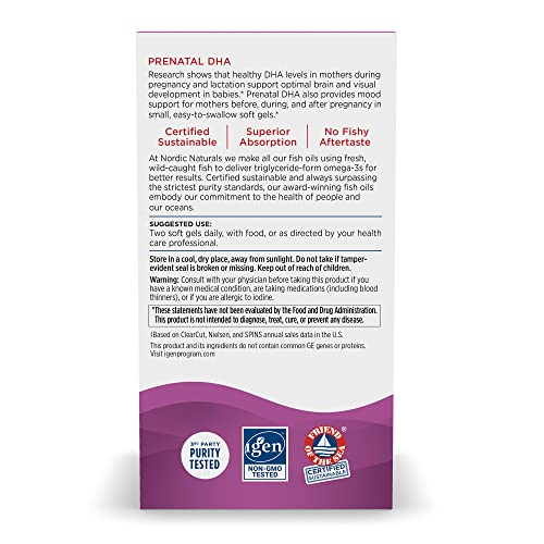 Nordic Naturals Prenatal Dha, Strawberry - 90 Soft Gels - 830 Mg Omega-3 + 400 Iu Vitamin D3 - Supports Brain Development In Babies During Pregnancy & Lactation - Non-Gmo - 45 Servings #TOP2