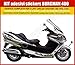 Lot°2 0035-G Lot complet d'autocollants pour Suzuki Burgman 400 à carrosserie grise, couleurs personnalisables