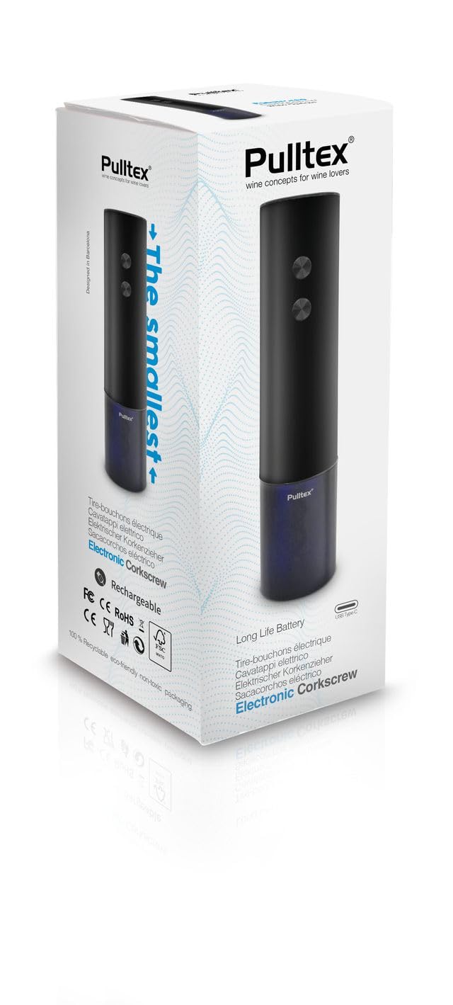 Cavatappi elettrico Pulltex ricaricabile con Cavetto USB (incluso) *idea regalo*