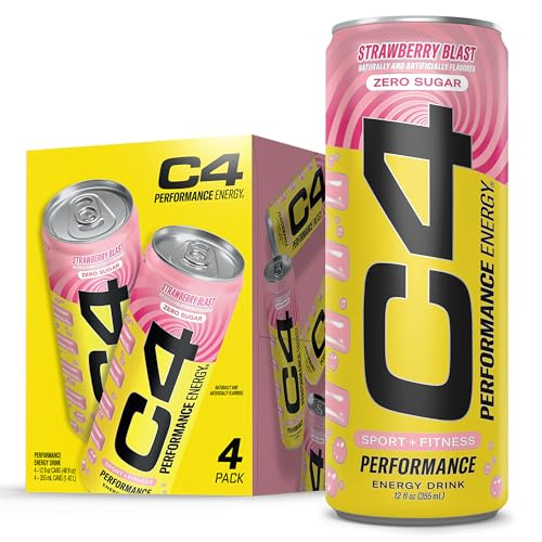 Image of C4 Performance Energy Carbonated 12oz 4pk Strawberry Blast