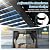 LVUYOYO Outdoor Louvered Pergola 10' x 10', Aluminum Pergola with Adjustable Roof, Waterproof Metal Gazebo with Curtains and Netting for Patio, Backyard, Garden, Deck (Black)