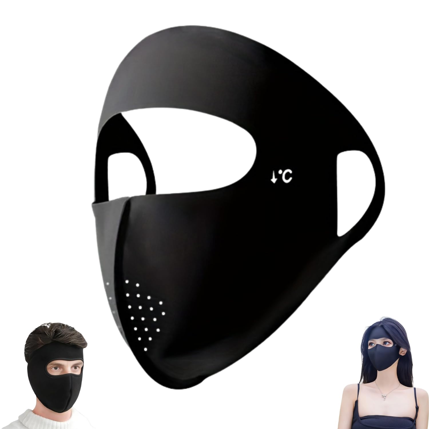 KICKZU 1Pc Full Face Cover Folded Women Face Mask for Outdoor Sports Climbing Traveling, UPF50+ Sun Protection Mask for Men Women, UV Full Face Masks for Bike Car (Pack, 1, count)-image-31
