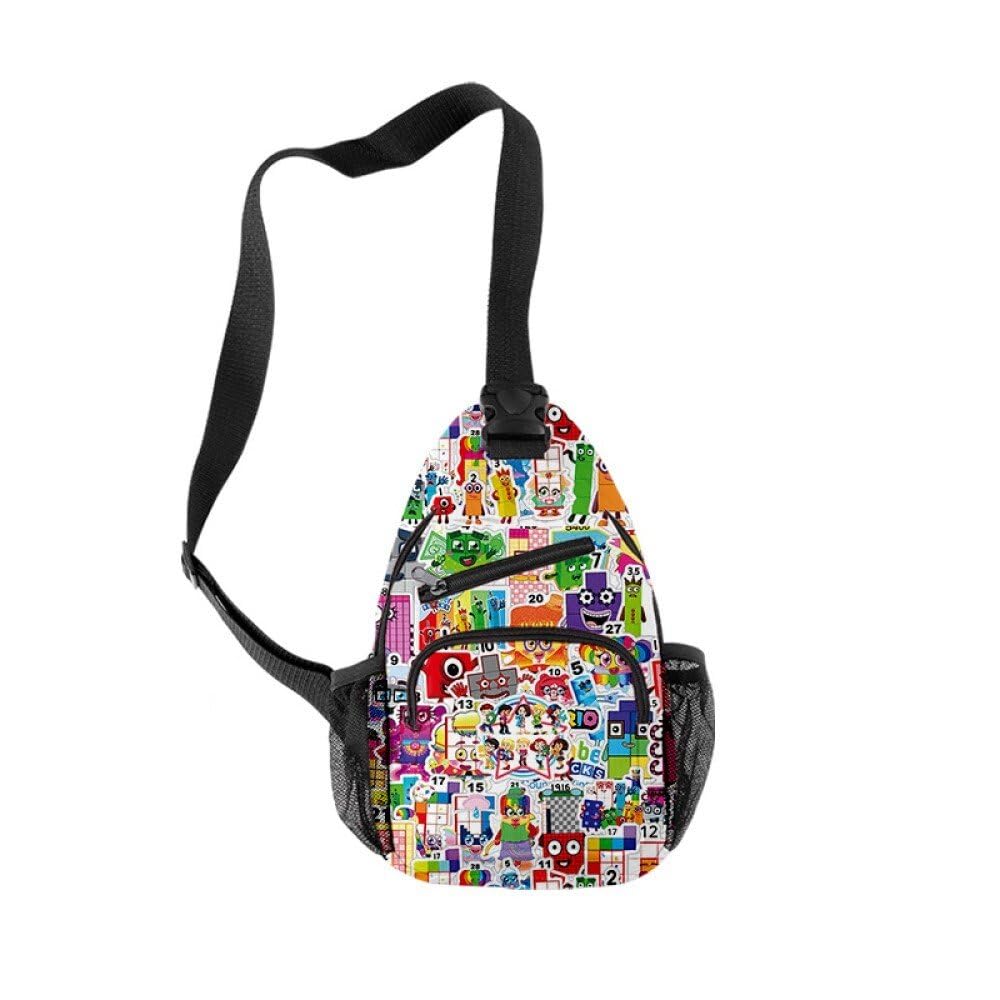 Number Messenger Bag Character Cosplay Waist Bag Crossbody One Strap Backpack Small Bag for Men Women