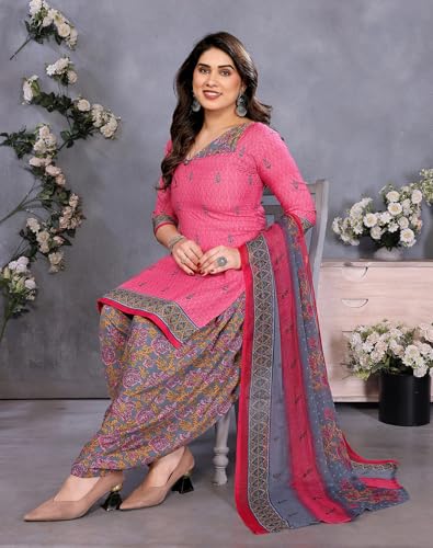 Image of Priyashi Women Unstiched Crepe dress materials | Crepe Salwar Suit for women with dupatta | suit material for women unstitched