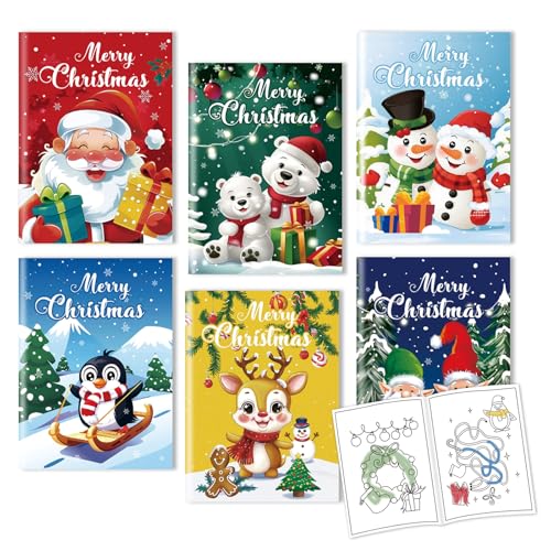 DHWEKU 6 Livres de Coloriage Enfant & Goodies Noël -...