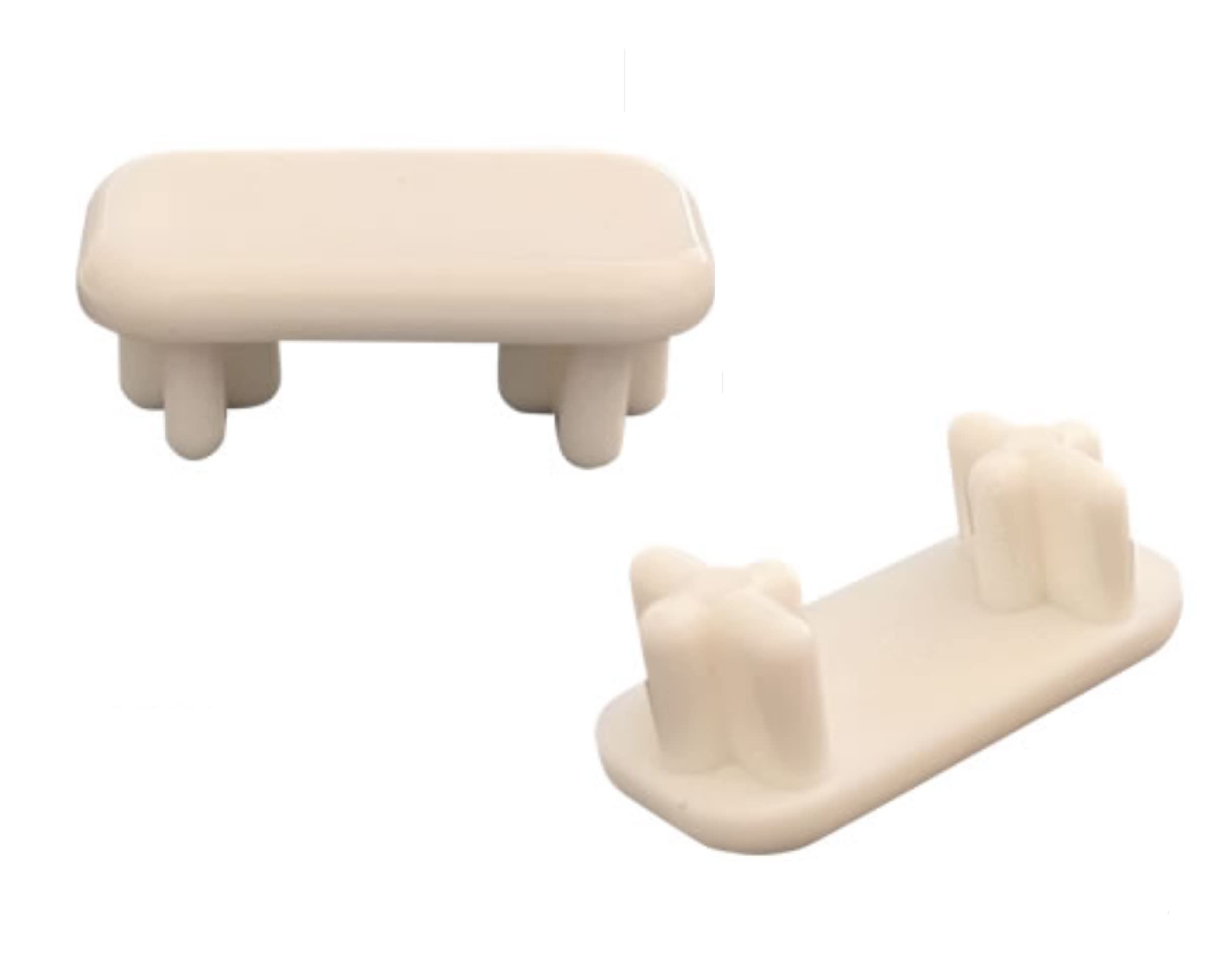 NickHouse30-622 - Rectangular Insert - Fits: 1 1/2" (1.5") x 3/4" Outside Dimension Tube (White)