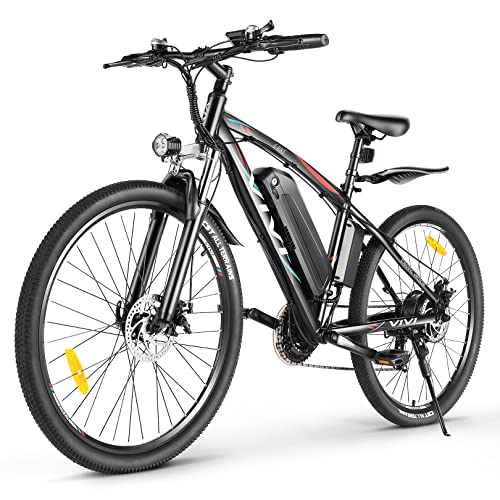 VIVI Electric Bike 500W Electric Mountain Bike, 27.5" Electric Bicycle, 22MPH Adults Ebike with Removable 48V 10.4Ah Battery, Professional 21 Speed (Black)