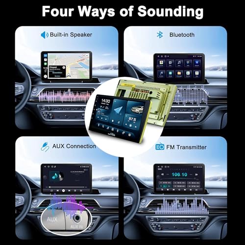 Image of Audio Wheels Wireless CarPlay & Multimedia Auto 9-Inch 1280P Car Android Display with Gorilla Glass | Android 13 | TS-9 Processor | 2GB RAM & 32GB ROM for Seamless Connectivity