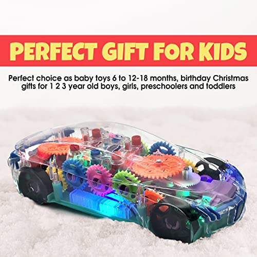 Image of 3D Car with 360 Degree Rotation Concept Racing Vehicle, Gear Simulation Mechanical Car, Sound & Light Toys for Kids /Gifts /Toddler Age 2 to 5 Years (Multicolor)