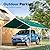 Quictent 10'X20' Heavy Duty Carport Car Canopy Car Shelter Canopy Outdoor Party Tent Boat Shelter-Green