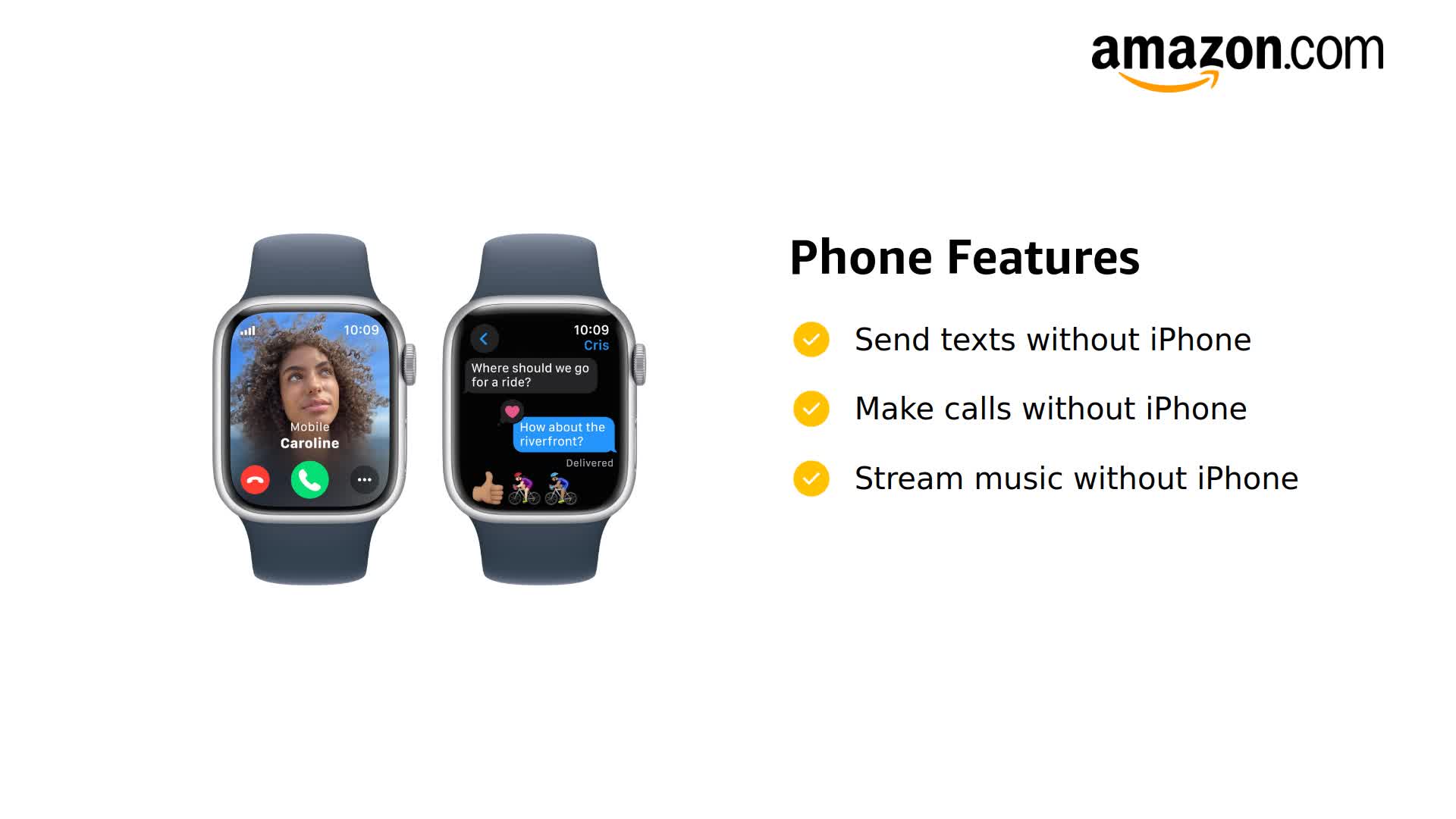 Amazon.com: Apple Watch Series 9 [GPS + Cellular 41mm] Silver
