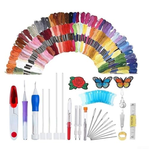 Kit de aguja perforadora para evitar telas sueltas en bordado moderno y tradicional