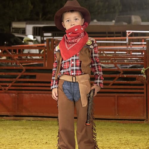 Disfraz cowboy para niños 7 piezas años 3-10 miniatura 4
