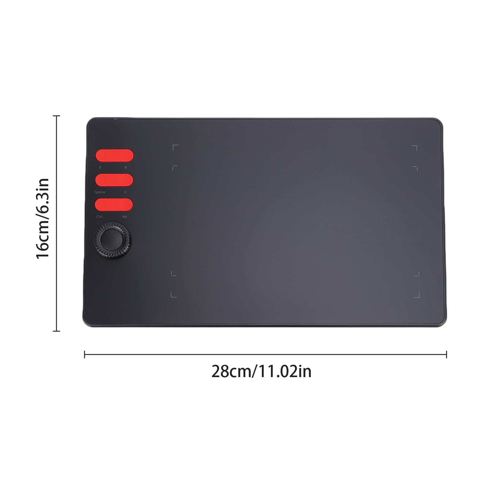 Monitor de Dibujo Gráfico Profesional, Tableta de Dibujo 7,68x4,80 Pulgadas con 6 Teclas Acceso Directo para Diseñar Profesores para Win/Mac/ (Q5)
