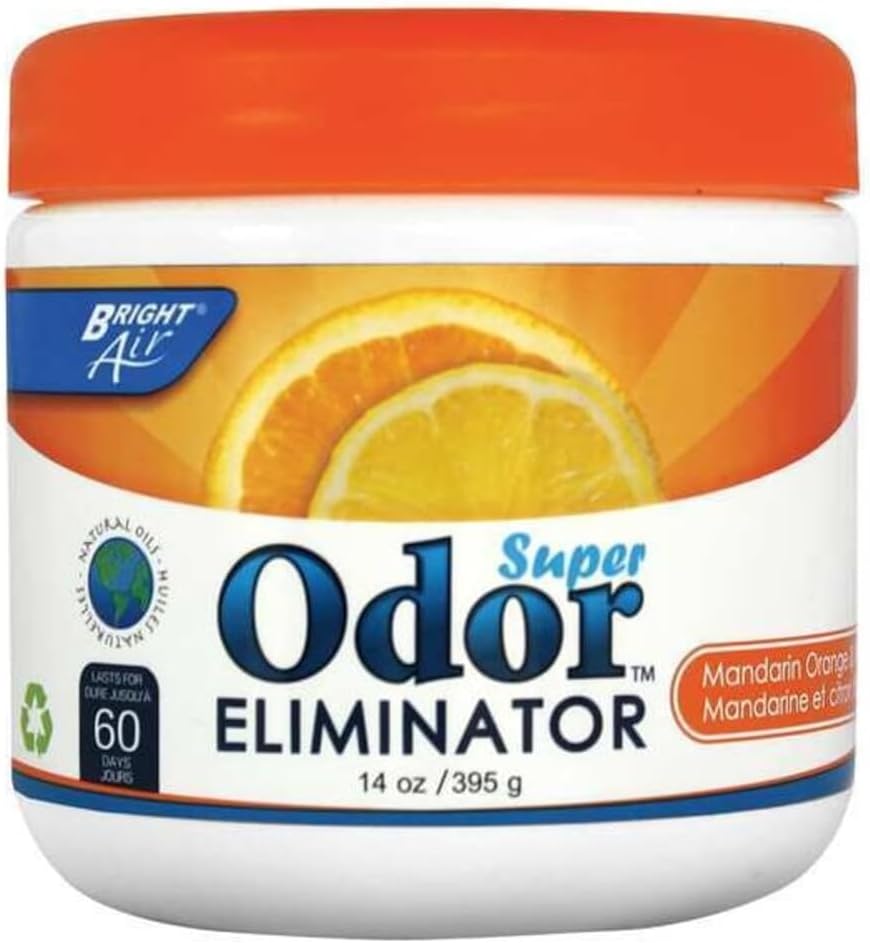 BRIGHT Air BRI 900013 14oz Super Odor Eliminator, Mandarin Orange And Fresh Lemon (6/Carton)